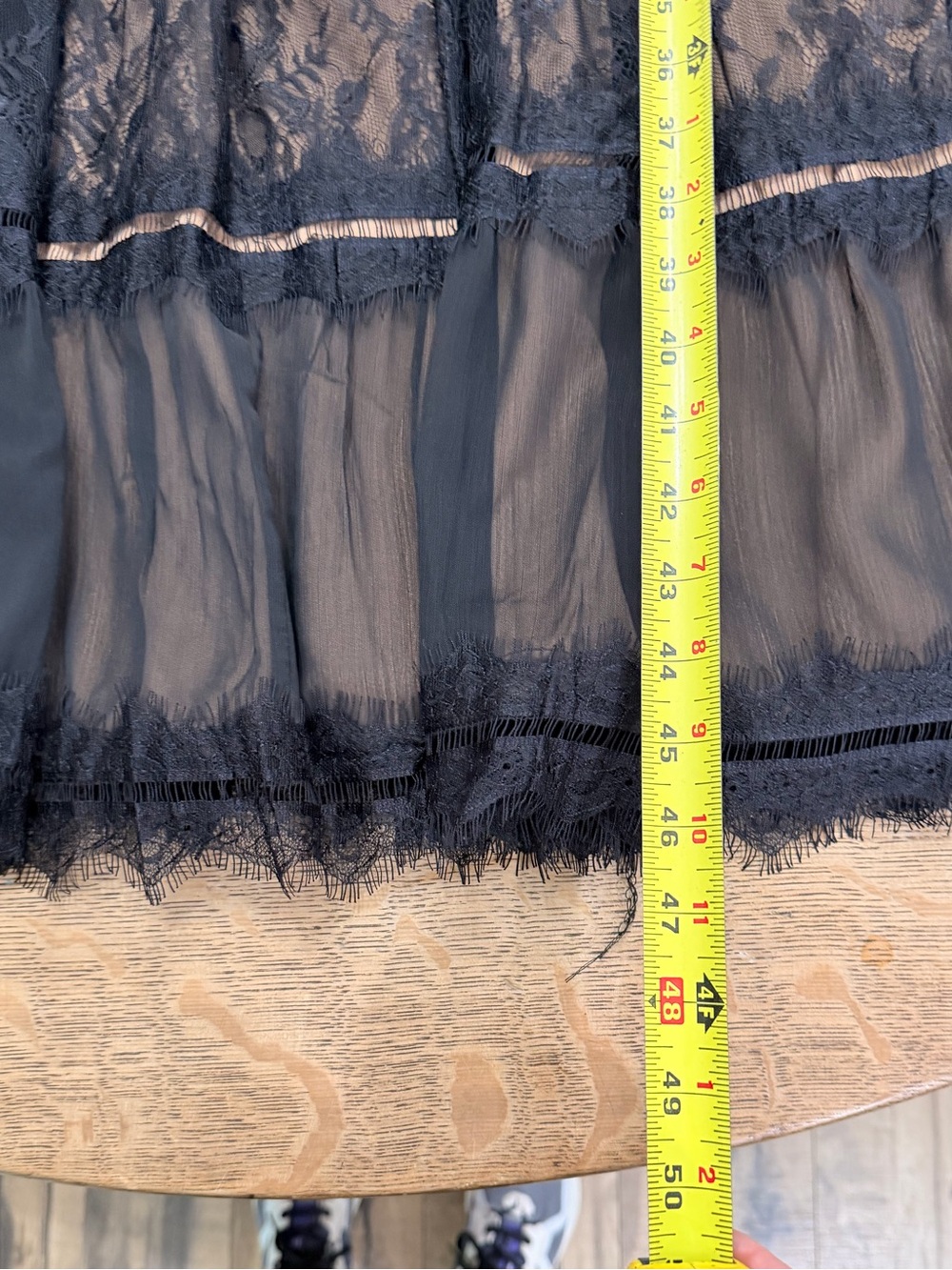 NWT Large Elegant Short Sleeve Midi Lace Formal Cocktail Dress Black - Picture 16 of 16